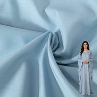 Kain Tenun OEM 80% Poliester 20% Viscose, Lembut, Menjuntai, Bernapas, Cocok untuk Thobe dan Abaya Timur Tengah