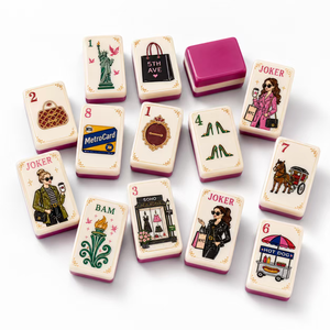 Nouvel Arrivage – En Stock – Jeu <span class=keywords><strong>de</strong></span> <span class=keywords><strong>Mahjong</strong></span> Premium en Acrylique Rose Américain – Thème Statue <span class=keywords><strong>de</strong></span> la Liberté – Jeu <span class=keywords><strong>de</strong></span> Société Haut <span class=keywords><strong>de</strong></span> Gamme pour la Famille - Product Image 5