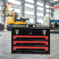Coffre à outils portable en métal à 3 tiroirs, verrouillable, avec compartiment de rangement supérieur, logo personnalisé OEM/ODM pour la réparation automobile