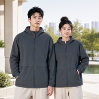 Veste coupe-vent légère en polyester 100% avec logo personnalisé, vêtements d'extérieur décontractés, faible MOQ