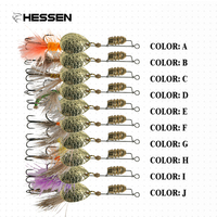 Umpan Pemutar Hessen 85mm/95mm 6.5g/11.5g PVC & Logam dengan Desain Daun Willow untuk Ikan Bass, Cod & Ikan Air Tawar