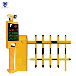 Système de barrière de sécurité automatique avec moteur CC sans balais, portique de stationnement, barrière droite en aluminium, barrière de circulation légère - Product Image 1