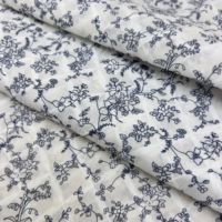 Tissu en coton tissé froissé effet sel, imprimé floral, résistant aux plis, écologique, pour Abaya, Hijab, Robe, Chemise, largeur 50 pouces, 80 g/m²