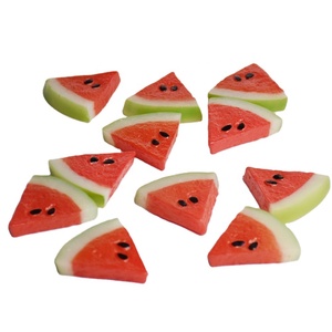 6 pièces de fausses tranches de fruits, tranches de pastèque artificielles, pour décoration de fête, accessoires de photographie, modèle de tranches de fruits hautement réalistes - Product Image 1