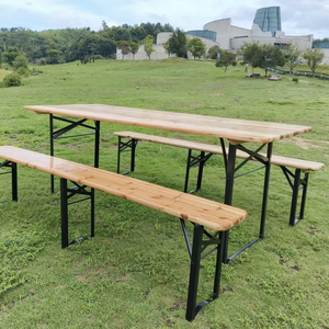 Ensemble de <span class=keywords><strong>table</strong></span> et de bancs pliants d'extérieur pour 6 ou <span class=keywords><strong>8</strong></span> <span class=keywords><strong>personnes</strong></span> - Product Image 1