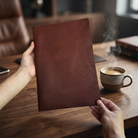 Porte-menu en cuir de qualité supérieure, style vintage, pliable, pour restaurants et bars