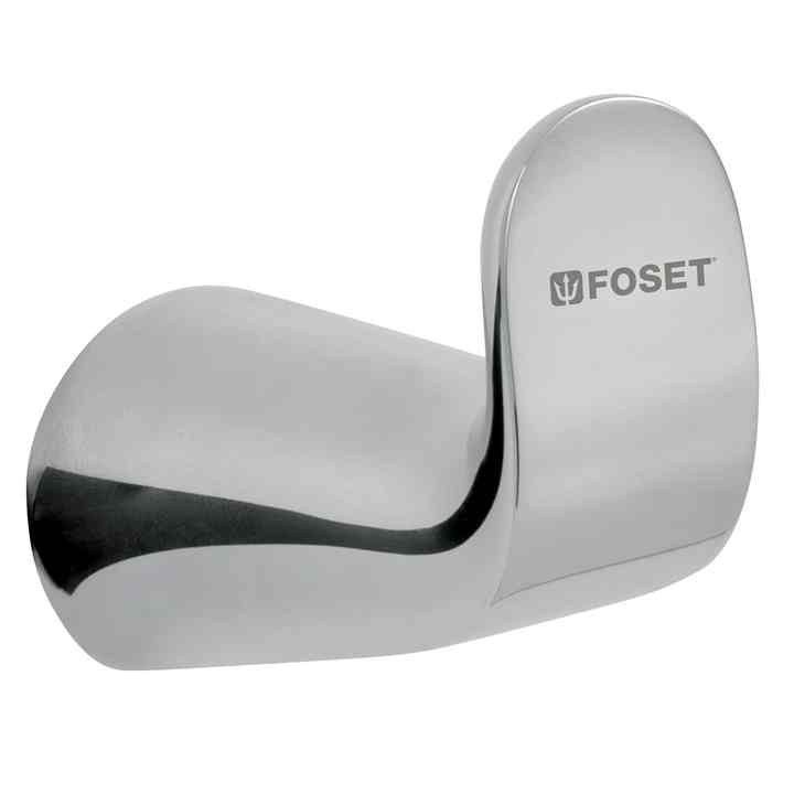 Foset RIA-73 Modern Single Towel Hook Stainless Steel Surface Finish for Bathroom or Hotel Use Riviera Line Design