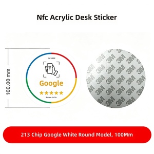 Support de table personnalisé en acrylique avec carte RFID NFC NTAG216 13,56 MHz pour avis clients et évaluations étoilées pour restaurants et commerces - Product Image 6