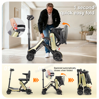 Perfcare Trottinette Electrique 4 Roues Pliable Mobilité Scooter Électrique Léger En Aluminium Portable pour Seniors Handicapés
