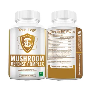 Le capsule di funghi di criniera di Reishi Lions di dosaggio Maximun biologico supportano il supplemento di longevità