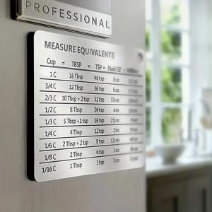 Cross-border stainless steel refrigerator magnets with magnetic scale, baking unit converter, <b>measuring</b> cups and <b>spoons</b> - Product Image 1