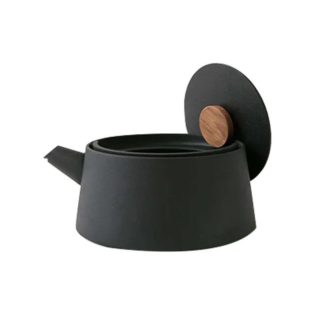Japanese black designed enamel coated mini hot boil water kettle