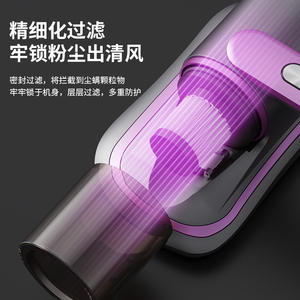 Aspiradora inalámbrica de mano, motor sin escobillas de 36V, contenedor de polvo portátil de 0,3l, bajo nivel de ruido inferior a 36dB, para eliminación de ácaros de sofá y cama - Product Image 2