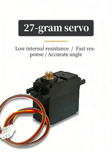 LW27MG 30g ไมโครเซอร์โว 5.4กก.ซม. 0.13วินาที/60 °   เกียร์ทองแดง 4.8V-6V 180 °   สำหรับการควบคุมทิศทางของเรือเฮลิคอปเตอร์ RC Crawler - Product Image 3