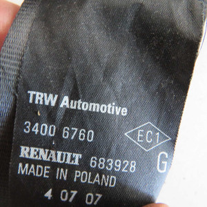 Cintura di sicurezza anteriore sinistra 33056053D Renault Clio Mk3 2005-12 (77521) - Product Image 6