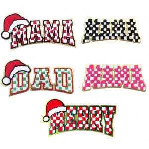 Hot Sale <b>Iron</b> on Gold Edge Chenille Mother Day Chenille Mama Sequin Patch for Clothing Bag Decoration - Product Image 3