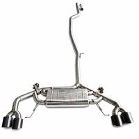 Système d'échappement Catback pour BMW X3 X4 G01 G02 2.0T B48 avec commande électronique à distance, embouts quadruples en fibre de carbone