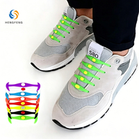 En gros Lacets élastiques en silicone sans nœud à tête ronde, multicolores, accessoires de chaussures pour baskets de course