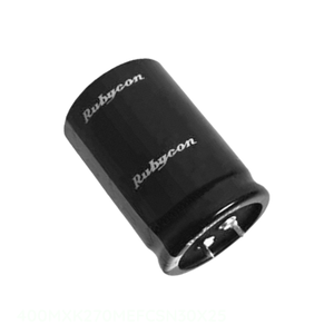 Condensateur traversant à aluviens 270 µF 20 % 400 V SNAP TH 270 uF 400MXK270MEFCSN30X25 du fabricant Channel - Product Image 1