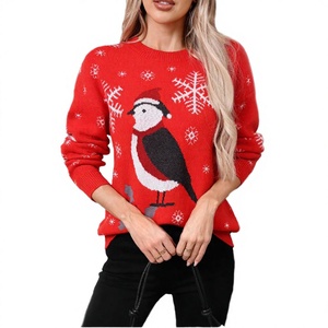 Suéter de Invierno para Mujer, Estilo Europeo Americano, Talla Grande, Estampado Animal en la Parte Delantera, 100% Acrílico, Tejido de Punto - Product Image 4