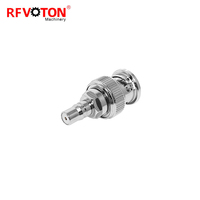 Adaptateur coaxial RF en laiton et cuivre, connecteur droit, prise femelle QMA vers fiche mâle BNC, directement de l'usine