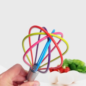 2024 nouveau Design outil de <span class=keywords><strong>cuisine</strong></span> coloré Silicone oeuf <span class=keywords><strong>fouet</strong></span> et batteur matériau métallique Durable - Product Image 3