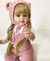 Poupée bébé réaliste en vinyle souple 45 cm, poupée reborn réaliste, jouet pour fille, poupée bébé de simulation pour enfants