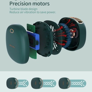 Ventilador Personal Mini Recargable por USB, Diseño de Correa para el Cuello, Manos Libres, Ventilador de Bolsillo Portátil de Plástico para Oficina, Exteriores y Hogar - Product Image 5
