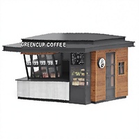 Nouveau modèle CM120 de kiosque en bois de style 'Net Red' pour thé au lait, café et services postaux, personnalisable, conception gratuite, maison en EPS