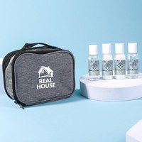 Trousse de Toilette Homme, Organisateur de Maquillage pour Homme, Étui de Voyage Cosmétique en Toile Zippé Rose, Petite Pochette en Coton Personnalisée pour Grossiste