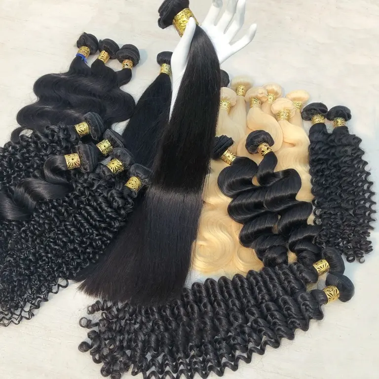 Deep Wave 100% Raw Brazilian Human Hair Bundles with HD Lace Frontal Closure Mink Cuticle Aligned Virgin Hair Extensions Vendors