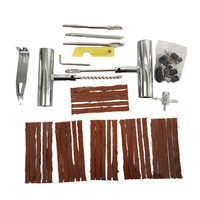 Kit de Reparación de Neumáticos sin Cámara Universal de 58 Piezas, Herramienta de Reparación de Neumáticos con Mango en T, Herramienta de Reparación de Emergencia Portátil para Viajes y Talleres