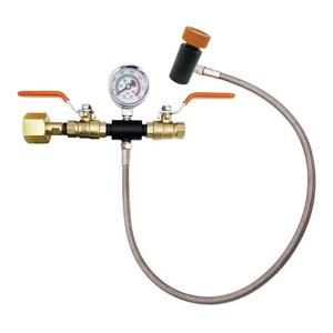 Adaptador de válvula de bola para estación de recarga de CO2 Zimakyfa, carbonatador de cilindro Sodastream Tr21-4, manómetro de 250 bar, acero inoxidable de 24 pulgadas - Product Image 1