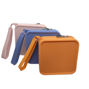 Custom Cosmetic Pouch Personalized Women's Zipper Coin Purse Cute Small Silicone <b>Square</b> Pouch for Change <b>Key</b> Use - Product Image 6