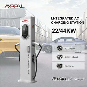 Stations de <span class=keywords><strong>recharge</strong></span> rapides AC intelligentes à double <span class=keywords><strong>borne</strong></span> pour véhicules <span class=keywords><strong>électrique</strong></span>s, sur pied, 7 kW/14 kW/22 kW/44 kW, pour fabricants de voitures <span class=keywords><strong>électrique</strong></span>s - Product Image 5