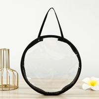 Bolsa Circular Pequeña Personalizada de Moda, Bolsa Transparente con Ventana de PVC