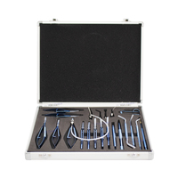 Ensemble d'instruments microchirurgicaux ophtalmiques Shanghai Fltek de 21 pièces en alliage de titane CR-1 pour la chirurgie de la cataracte