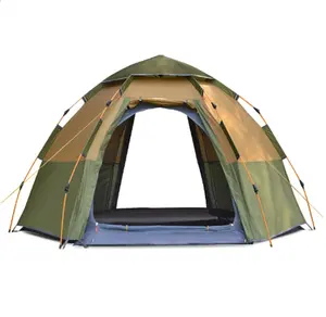 Barraca de acampamento em campo pop-up para 5-8 pessoas, equipamento portátil para acampamento em cores sortidas