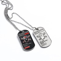 Free Design Großhandel Custom Men Id Qr Code Hunde marke Souvenir Anhänger Halskette Hunde tage Mit Kette & Gummi Schall dämpfer