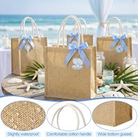 Sac cadeau en jute, matériau en toile de jute respirant, pochette durable pour les cadeaux de mariage et l'emballage de cadeaux de fêtes