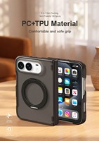 Étui de téléphone de luxe pliable avec support magnétique pour iPhone 18 Duo, coque antichoc avec support en métal