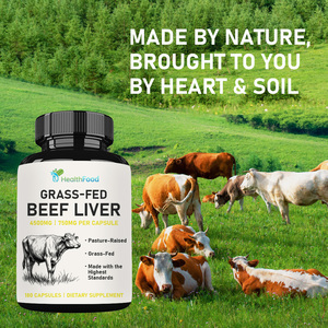 Hot Sale Grass-Fed Capsules with Bovine Liver Strengthen Immunity Grow Build Energy Mood Support Stronger Thicker Hair Capsules - Product Image 6