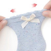 Chaussettes en coton peigné pour bébé nouveau-né de 0 à 8 ans, avec nœuds pour filles, couleur unie, chaussettes bébé sans couture, printemps été