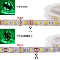 Ruban LED flexible de haute qualité 5050 RVB étanche 60LEDs/m 5 m/lot 12V avec options blanc chaud/froid et multicolore