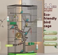 Cage à oiseaux de luxe pour perroquets, grande villa en fer, construction métallique, cage à moineaux, écologique, grande capacité d'élevage