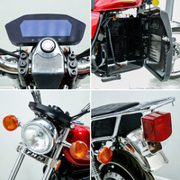 Moto électrique de rue 72V 1500W, motos vintage, 85-100KM/H, style classique, moto électrique de route pour adultes HKL-TZ
