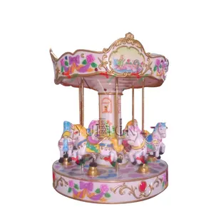 Fairground Objek Wisata Taman Hiburan Carousel Kuda Anak-anak Kecil Mini Carousel untuk Dijual