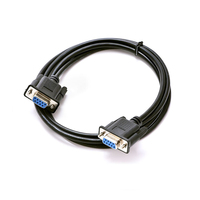 Câble Série RS232 DB9 9 Broches D-Sub Cie Circle Interconnect, Modem Null à Passage Direct, Blindé, Paire Torsadée, Cuivre Toronné