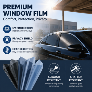 Film céramique nano premium pour voiture, nouvelle marque Vision <span class=keywords><strong>Solax</strong></span>, film teinté pour fenêtres, isolation thermique, protection UV, film carbone bleu - Product Image 1