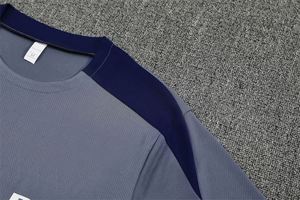 Uniformes de Fútbol de Verano, Jersey de Manga Corta Estampado 25/26 París, Transpirable, Poliéster/Nailon, Secado Rápido, Cuello Redondo, Unisex, Deportivo - Product Image 4